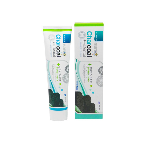 HANIL CHEMICAL Зубная паста с серебром и бамбуковым углем Nano Charcoal Dental Toothpaste, 180 г