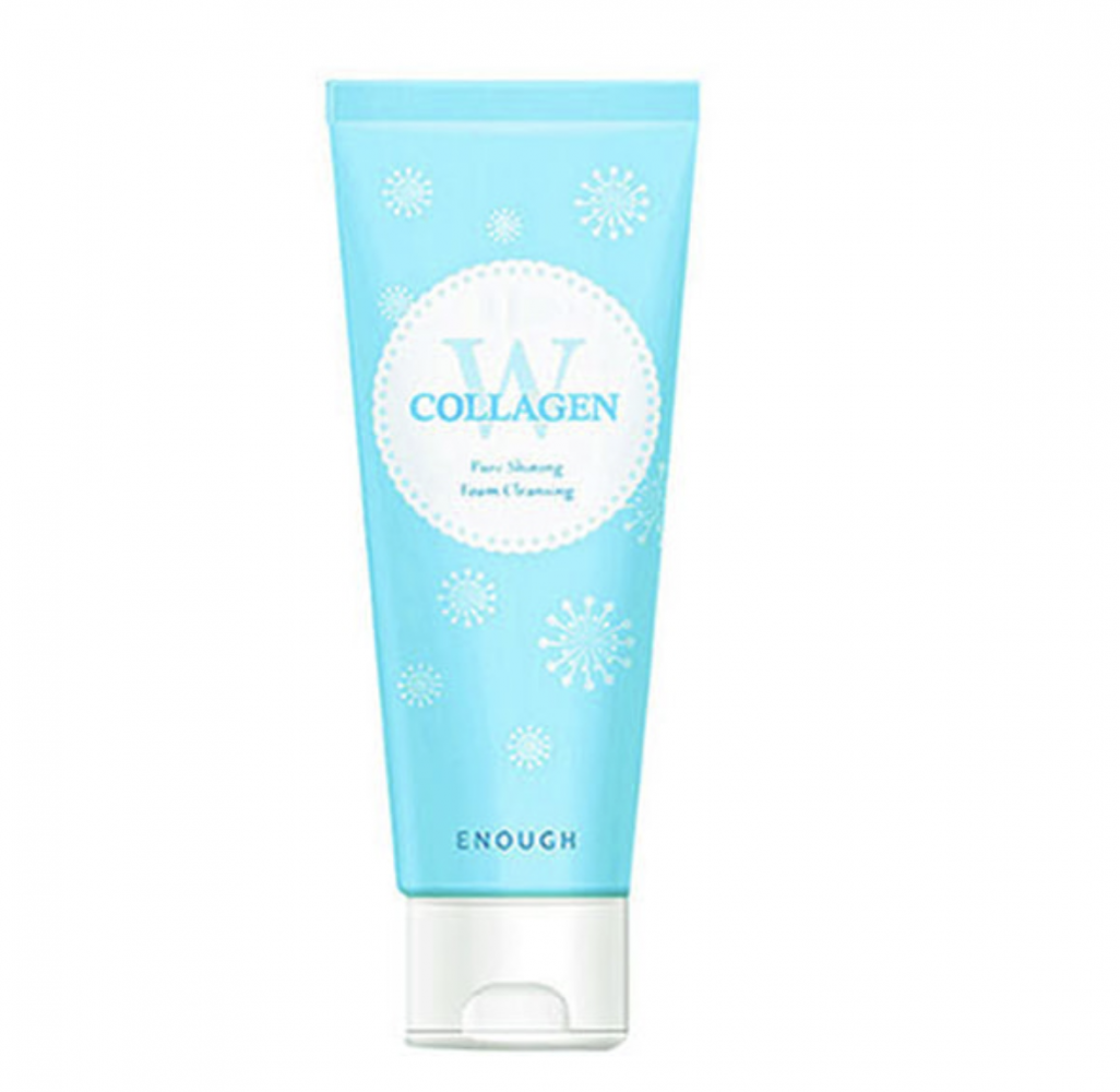 Enough Пенка очищающая с морским коллагеном - W Сollagen pure shining foam cleansing, 100г