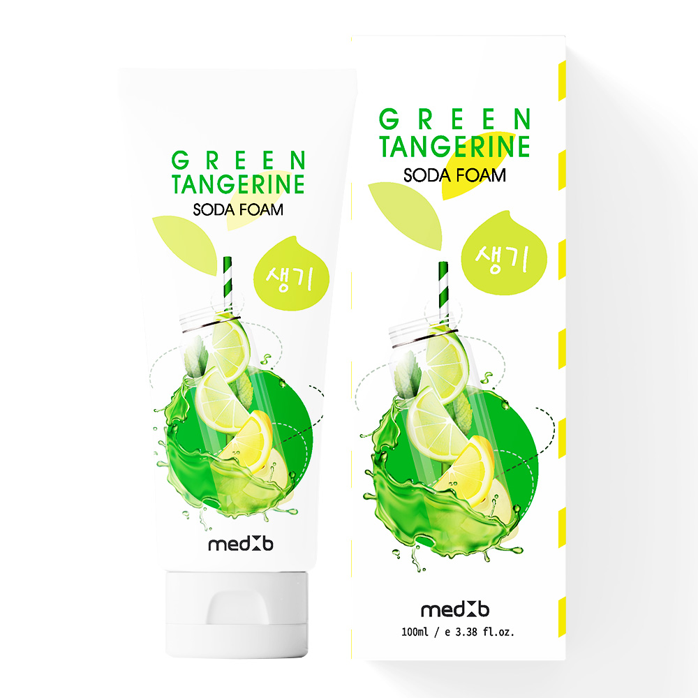 MED B Пенка для лица ПИЩЕВАЯ СОДА / ЗЕЛЕНЫЙ МАНДАРИН Green Tangerine Soda Foam, 100 мл
