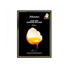 JMsolution Маска тканевая осветляющая яичная с идебенон Glory Aqua Idebenone Egg