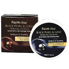 FarmStay Гидрогелевые патчи с золотом и черным жемчугом Black Pearl & Gold Hydrogel Eye Patch