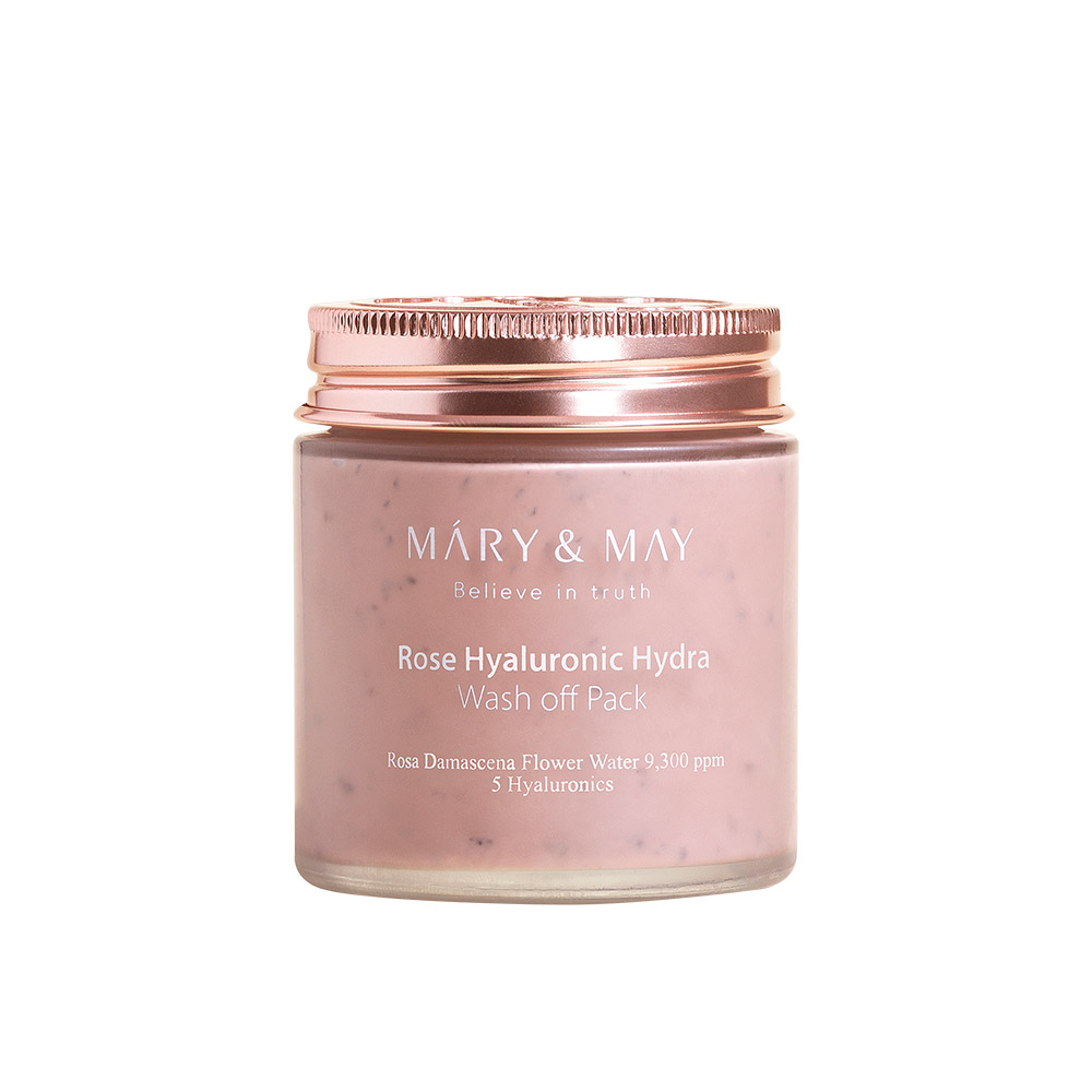 MARY&MAY Маска глиняная для глубокого увлажнения Rose Hyaluronic Hydra Clow Wash off Pack, 125мл