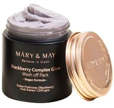 MARY&MAY Маска глиняная с экстрактом ежевики Blackberry Complex Glow Wash Off Pack, 125мл