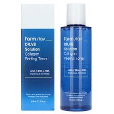 FarmStay Тонер для лица с коллагеном DR.V8 Solution Collagen Peeling Toner (210мл)