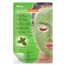 Purederm Гидрогелевая маска с зеленым чаем Real Petal MG gel Mask Green tea 30мл