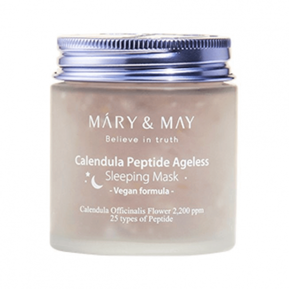 MARY&MAY Маска ночная с лепестками календулы Calendula Peptide Ageless Sleeping Mask, 110мл