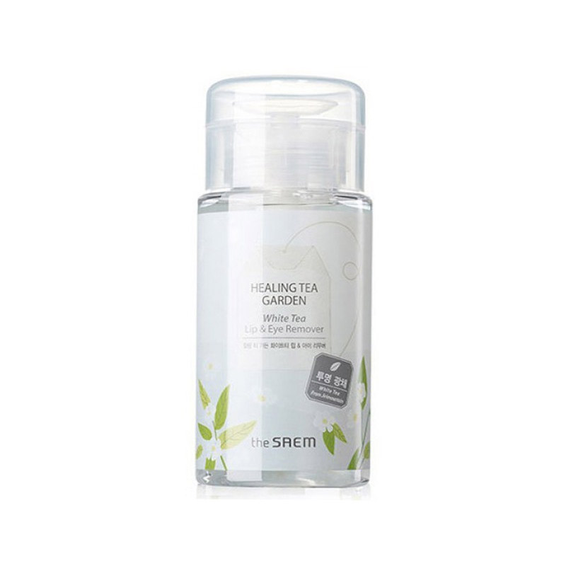 THE SAEM Жидкость для снятия макияжа с глаз и губ Healing Tea Garden White Tea Lip & Eyes Remover,  150 мл