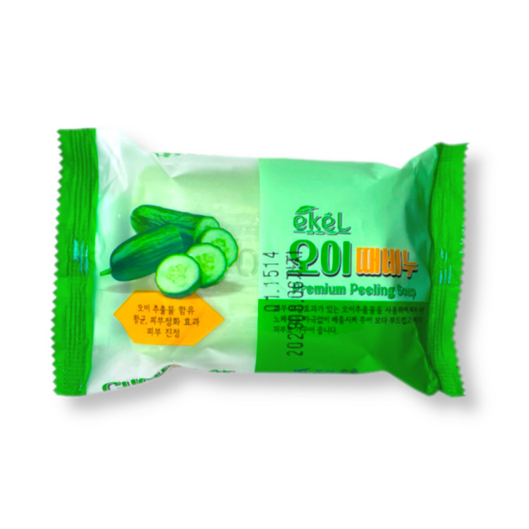 EKEL Мыло косметическое с экстрактом огурца Peeling Soap Cucumber, 150 гр