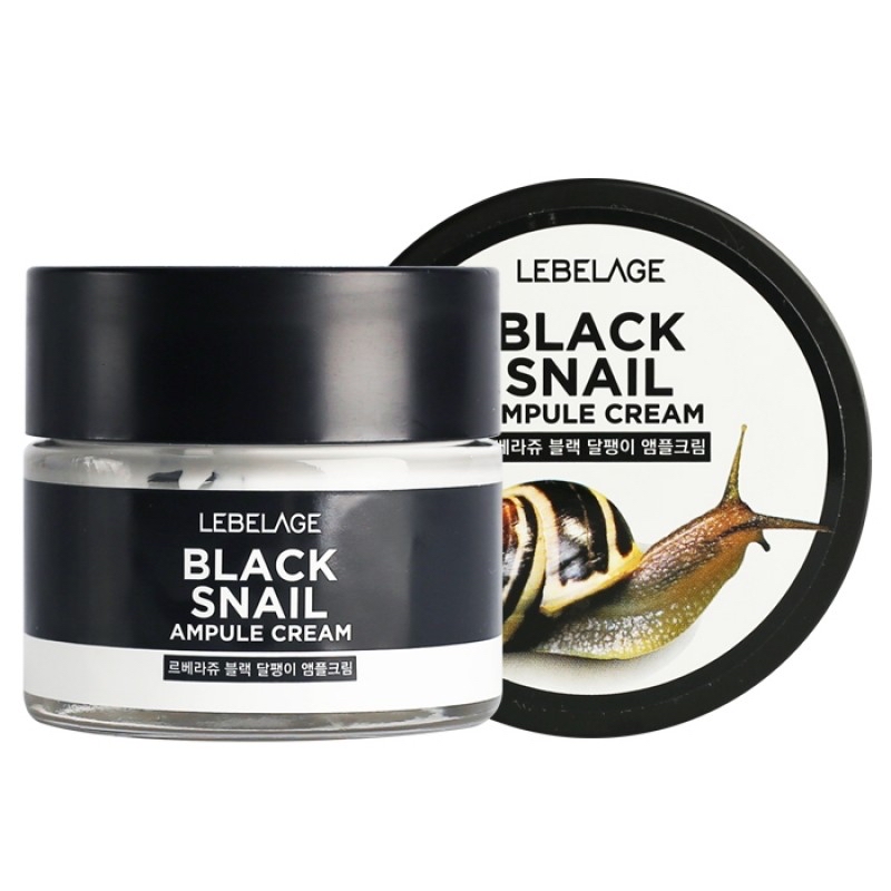 Lebelage Крем для лица ампульный с муцином чёрной улитки - Ampule cream black snail, 70мл