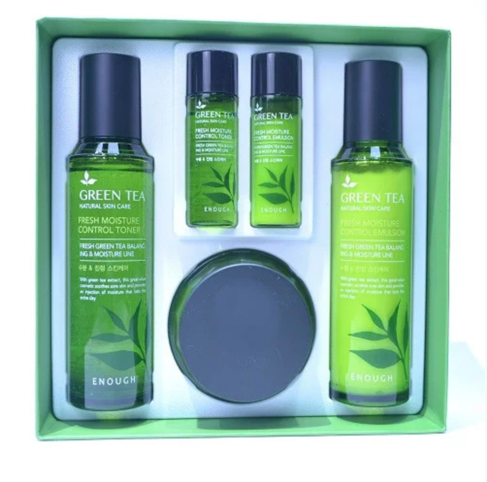 Enough Набор для лица с зеленым чаем - En№6 green tea moisture control 3set