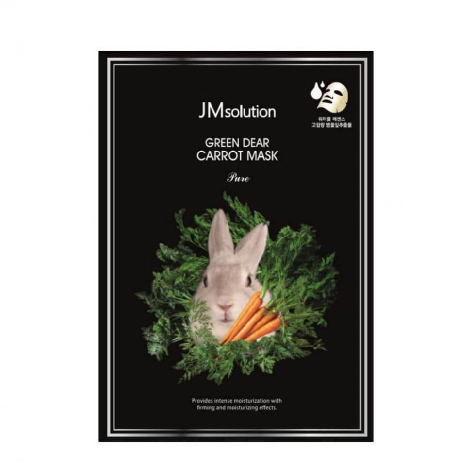 JMsolution Маска тканевая для лица с экстрактом моркови - Green dear rabbit carrot mask pure, 30мл