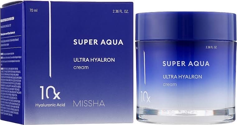 Missha Крем для лица увлажняющий с гиалуроновой кислотой Super Aqua Ultra Hyalron Cream 10x