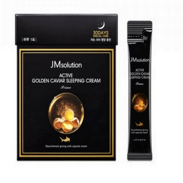 JMsolution Маска ночная с золотом и икрой - Active golden caviar sleeping cream prime, 4мл