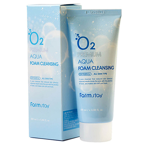 FarmStay Пенка для умывания O2 Premium Aqua Foam Cleansing, 100мл