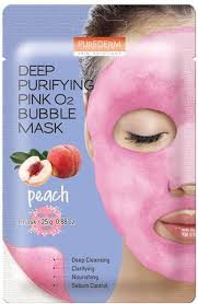 Purederm Пузырьковая маска с персиком Deep Purifying Pink O2 Bubble Mask Peach