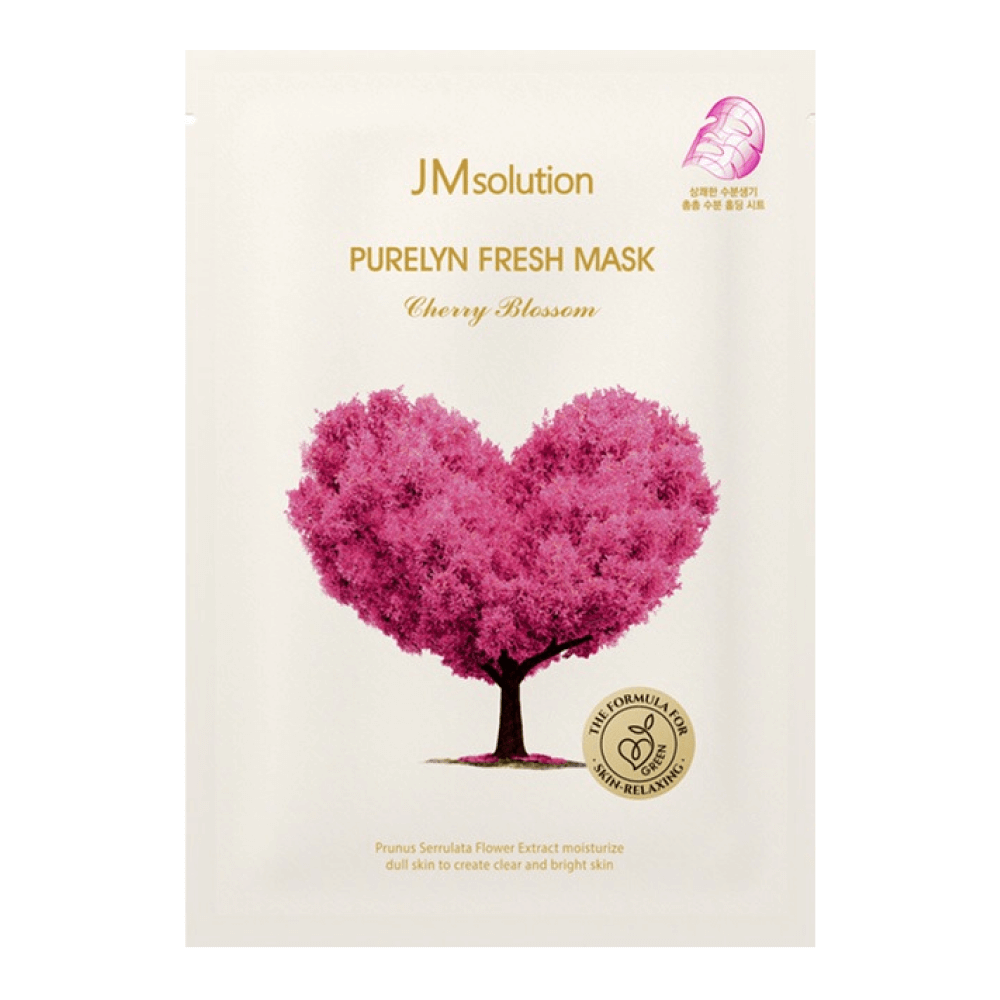 JM SOLUTION Тканевая маска освежающая Purelyn Fresh Mask Cherry Blossom