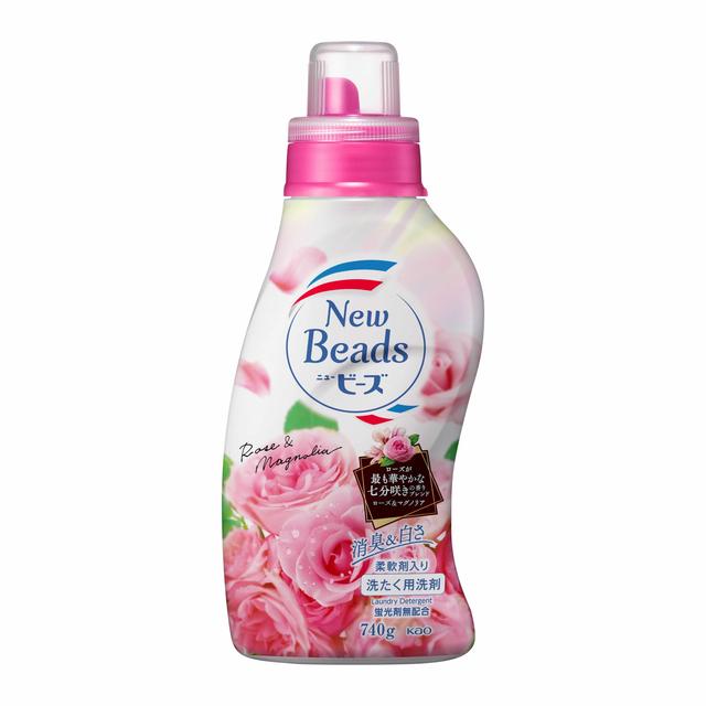 Kao Гель для мягкой стирки белья с ароматом розы и магнолии, New Beads Fragrance Gel Luxe Craft, 740 г