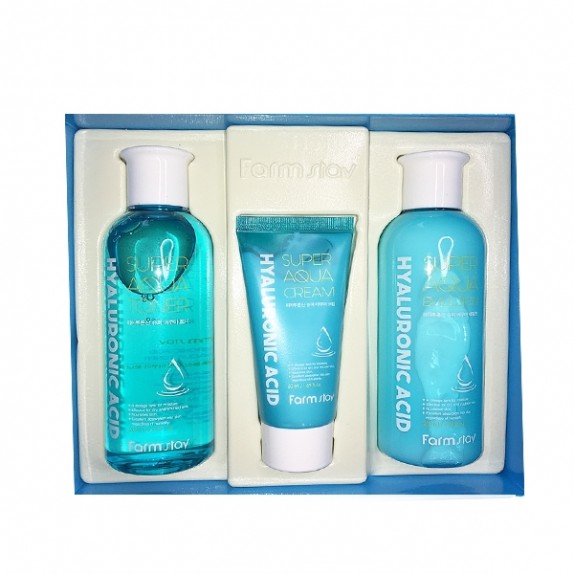 Farmstay Набор средств с гиалуроновой кислотой Hyaluronic Acid Super Aqua Skin Care 3 Set