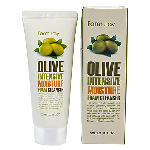 FarmStay Пенка для умывания Olive Intensive Moisture Foam Cleanser, 100мл