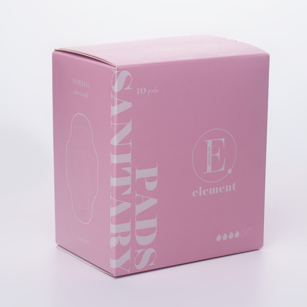 ELEMENT Прокладки женские для критических дней NORMAL Ultra Soft Sanitary Pads, 10 шт