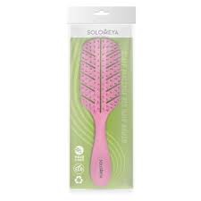 SOLOMEYA Расческа био для волос массажная СВЕТЛО-РОЗОВАЯ Solomeya Scalp massage bio hair brush Light pink, 1 шт.