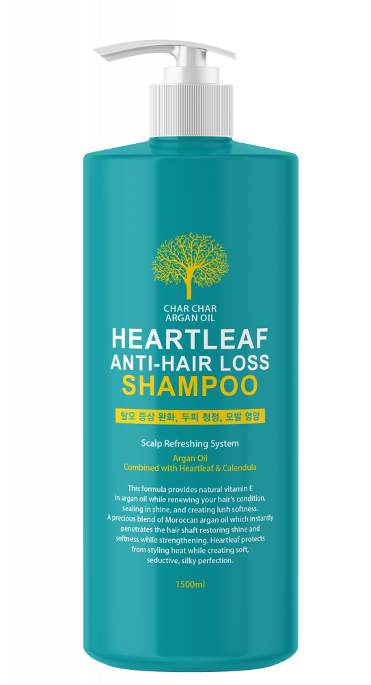 Char Char Шампунь для волос ПРОТИВ ВЫПАДЕНИЯ Argan Oil Heartleaf Anti-Hair Loss Shampoo, 1500 мл