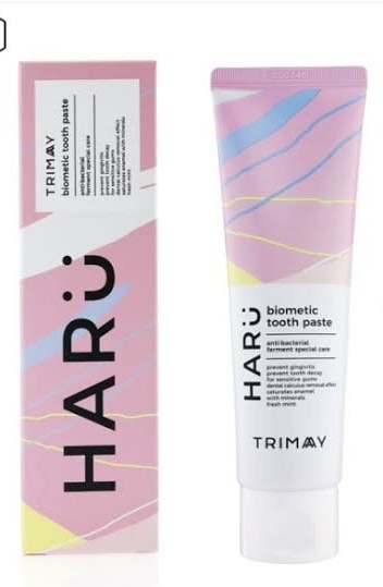 TRIMAY Зубная паста гидроксиапатитом и ферментированным комплексом HARU Biometic Tooth Paste, 120 мл
