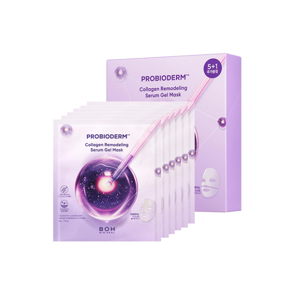 BIOHEAL BOH Бесшовная гидрогелевая маска Probioderm Collagen Remodeling Serum Gel Mask