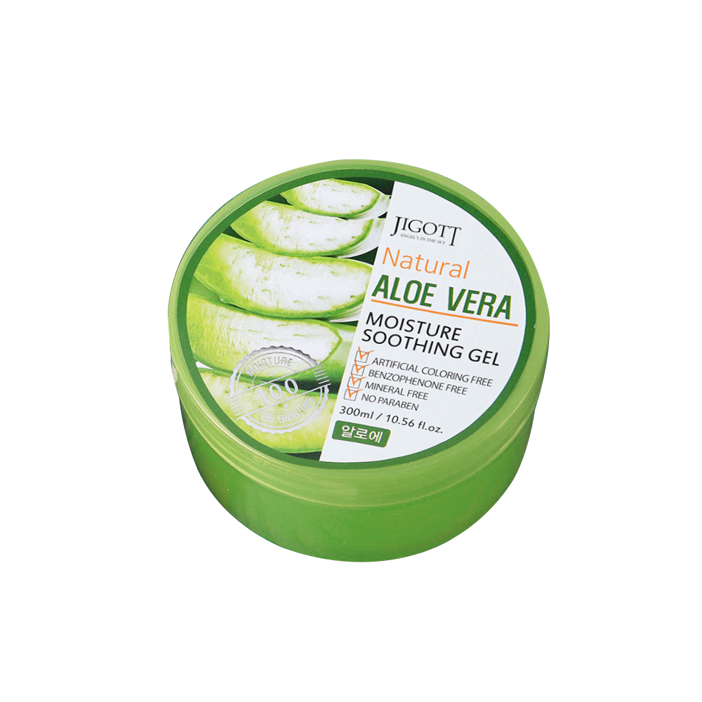 JIGOTT Универсальный гель для кожи АЛОЭ Natural ALOE VERA Moisture Soothing Gel, 300 мл