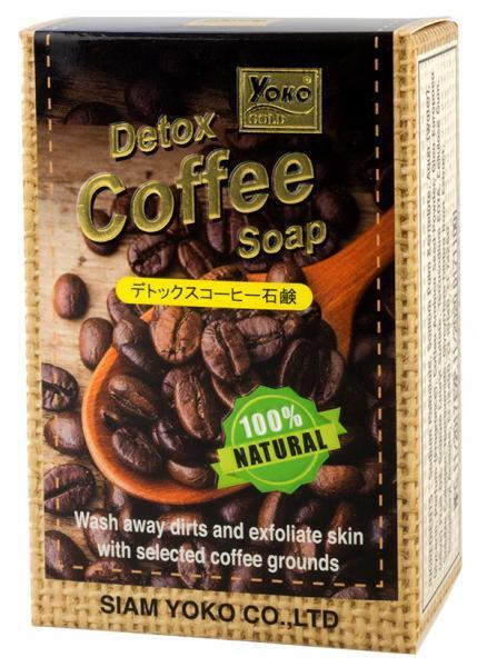YOKO Мыло для рук и тела КОФЕ Detox Gold, 80 гр