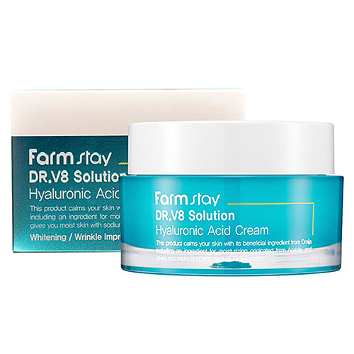 FarmStay Крем для лица с гиалуроновой кислотой - DR-V8 solution hyaluronic acid cream 50 мл