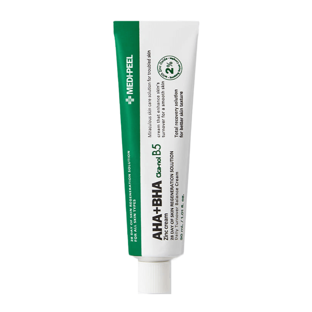 MEDI-PEEL Крем с кислотным комплексом и цинком AHA BHA Zinc Cica-Nol B5 Cream, 30 мл