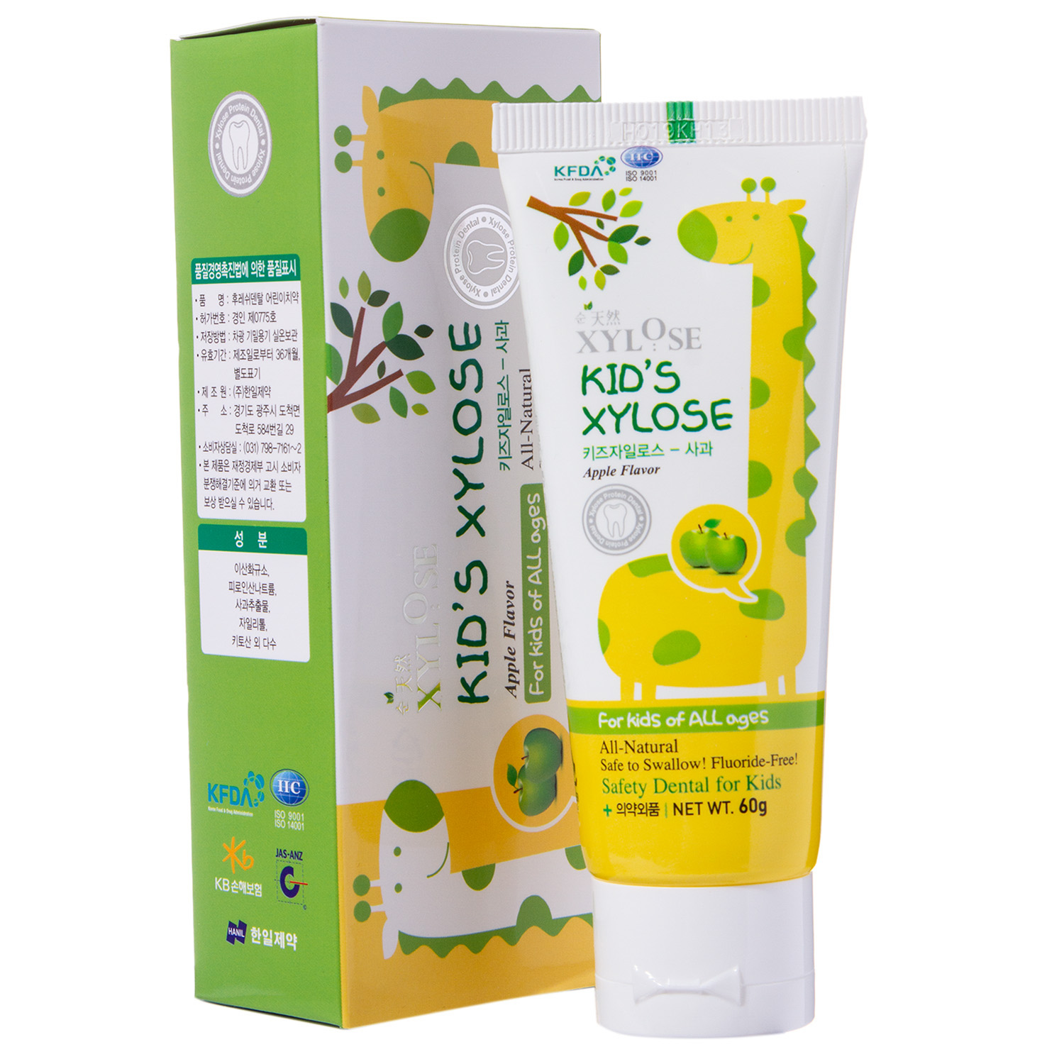 Hanil Зубная паста с экстрактом яблока для детей 'XYLOSE KID'S Xylose Apple' 60 гр