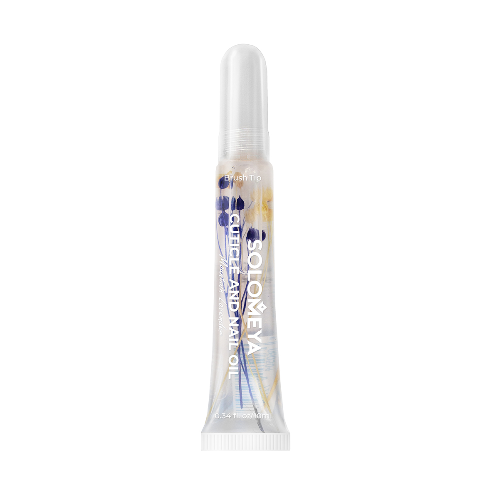 SOLOMEYA Масло для кутикулы и ногтей с цветами ГОРНАЯ ЛАВАНДА Cuticle And Nail Oil With Flowers Mountain Lavender, 10 мл