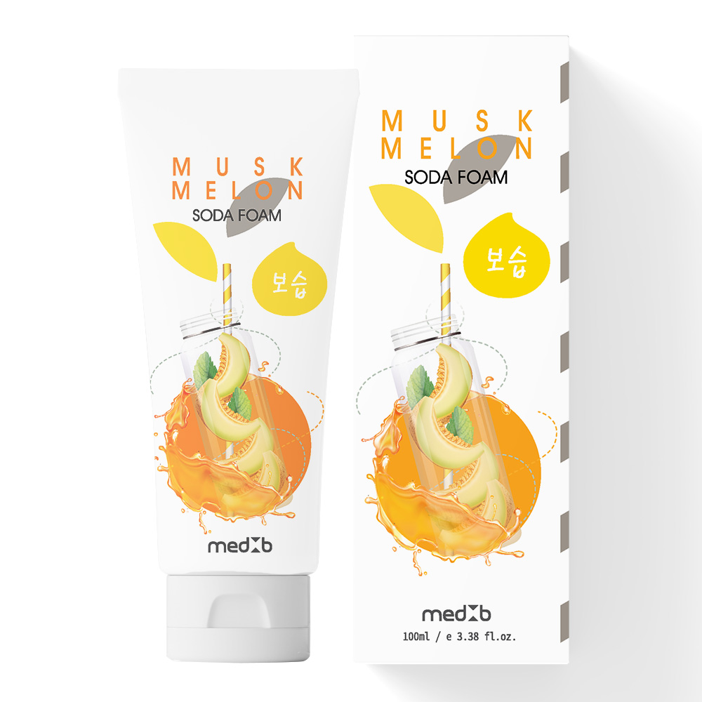 MED B Пенка для лица ПИЩЕВАЯ СОДА / МУСКУСНАЯ ДЫНЯ Muskmelon Soda Foam, 100 мл