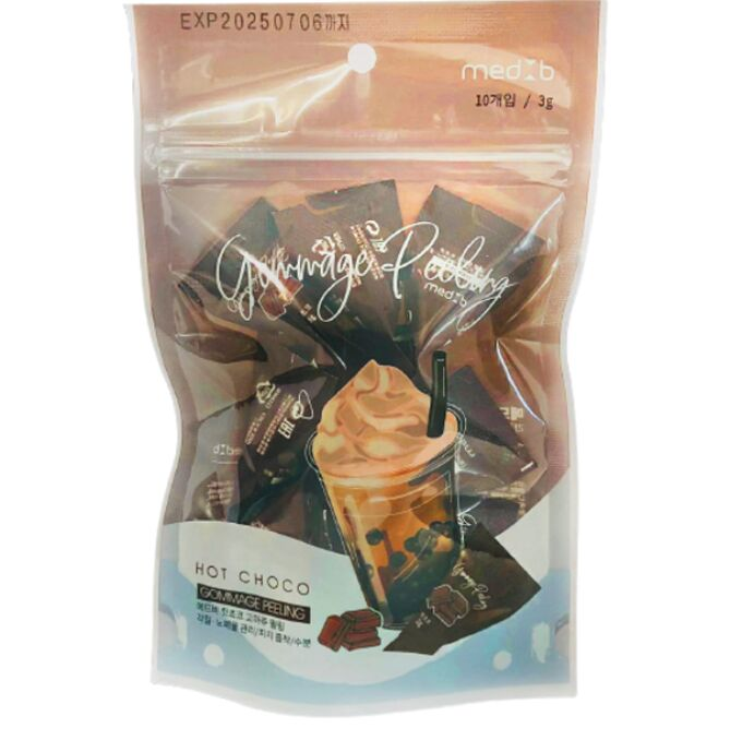 MED B Пилинг-гоммаж для лица деликатный НАТУРАЛЬНОЕ КАКАО Hot Cacao Gommage Peeling, 3 гр