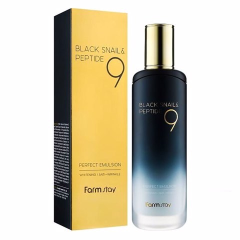 FarmStay Эмульсия с муцином черной улитки и пептидами - Black snail & peptide perfect emulsio, 120мл