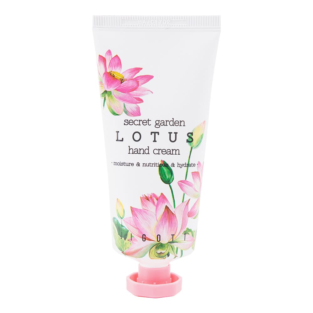 JIGOTT Крем для рук с экстрактом лотоса Secret Garden Lotus Hand Cream, 100 мл