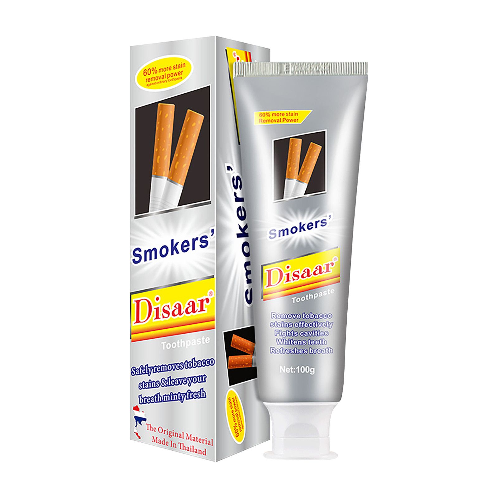 DISAAR Зубная паста для курильщиков ОТБЕЛИВАЮЩАЯ Whitening Toothpaste, 100 г