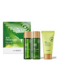 THE SAEM Набор средств Jeju Fresh Aloe Travel Kit (тонер, эмульсия, пенка)