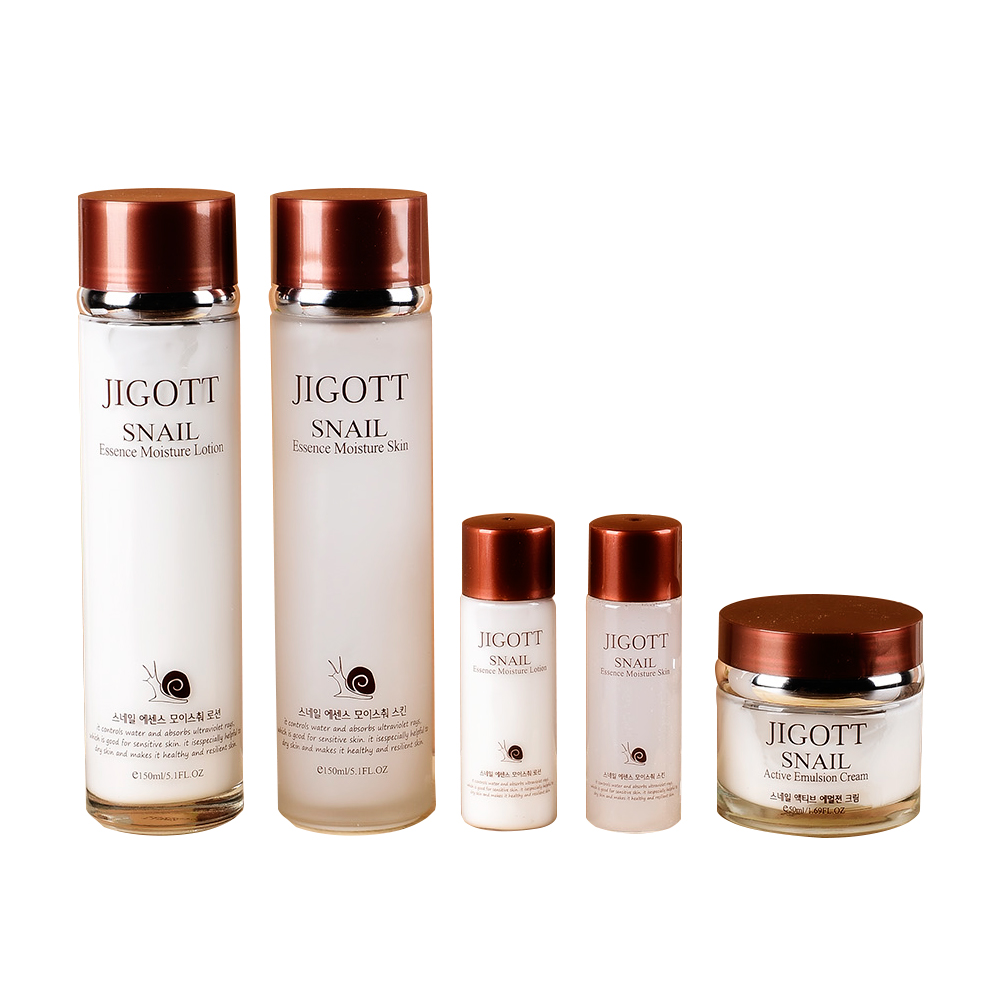 JIGOTT НАБОР МУЦИН УЛИТКИ для ухода за лицом SNAIL ESSENCE MOISTURE SKIN CARE 3SET