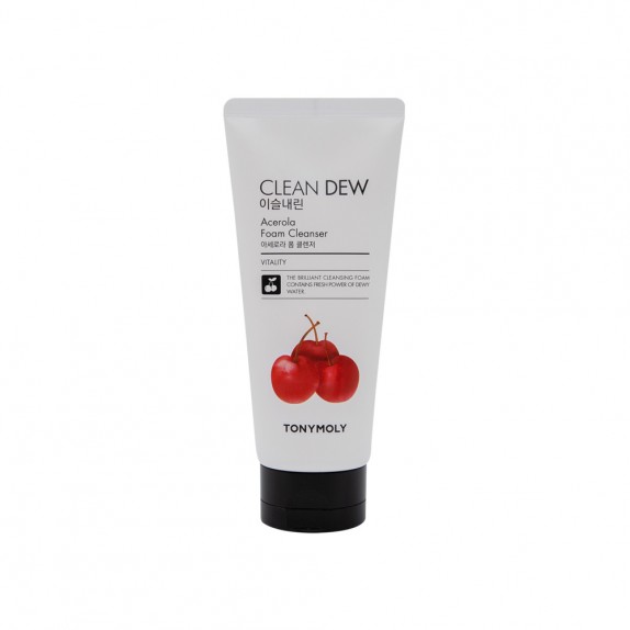 Tony Moly Пенка для умывания с ацеролой  Clean Dew Foam Cleanser Acerola, 180мл